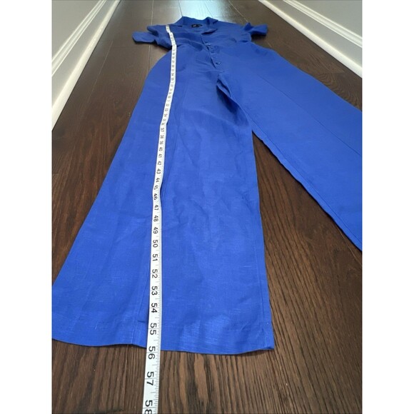 Mixed Neptune Linen Jumpsuit Cobalt Blue Size XS EUC Retail $178 - Picture 11 of 12